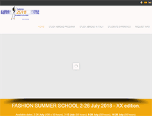 Tablet Screenshot of fashionsummercourse.com